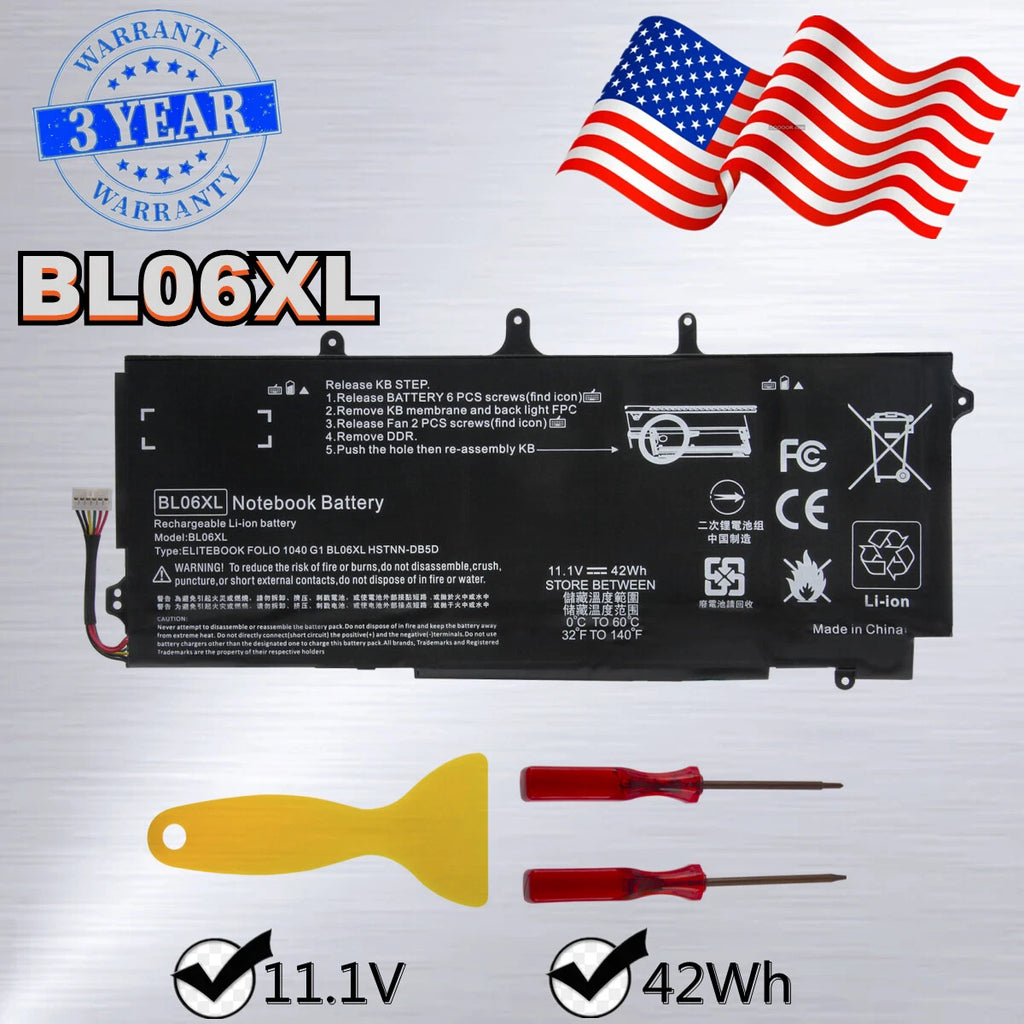 BL06XL Battery For HP EliteBook Folio 1040 G1 G2 BLO6XL 722297-001 HSTNN-W02