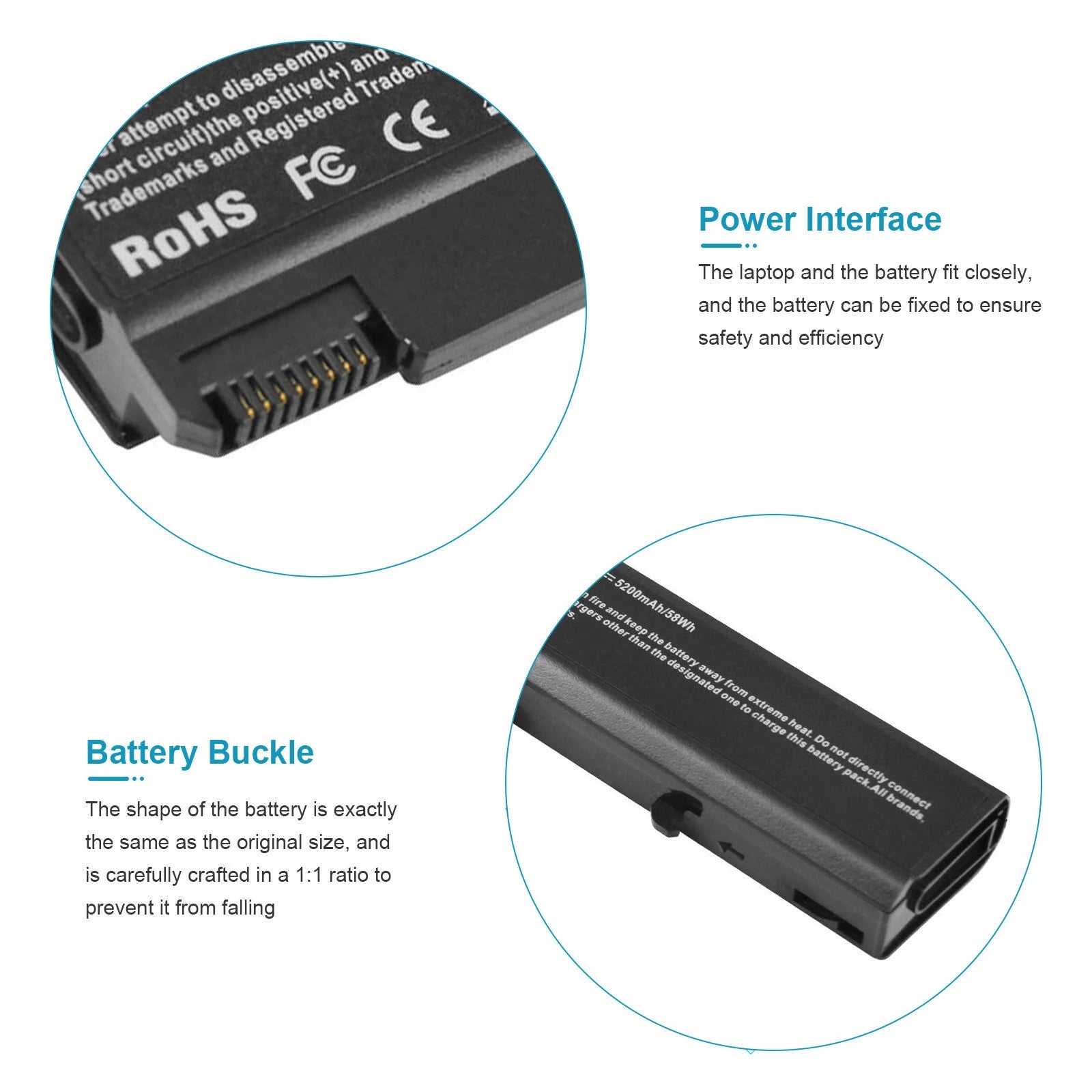 Replace 6535b Battery for HP EliteBook 6930p 8440P 8440w 6700b 6730b 6735b Serie