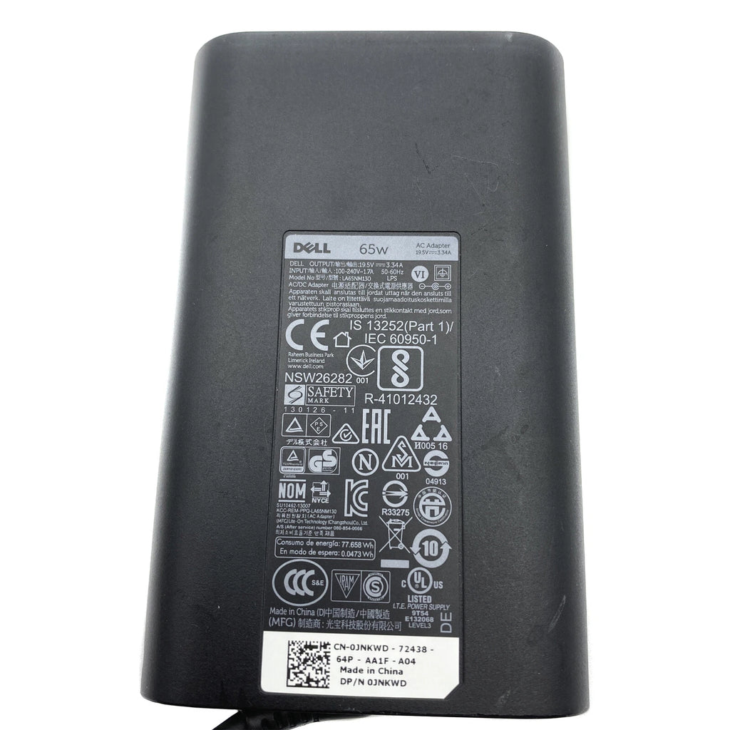 NEW Genuine Dell Slim LA65NM130 JNKWD AC Adapter 65W Laptop Charger 19.5V 3.34A