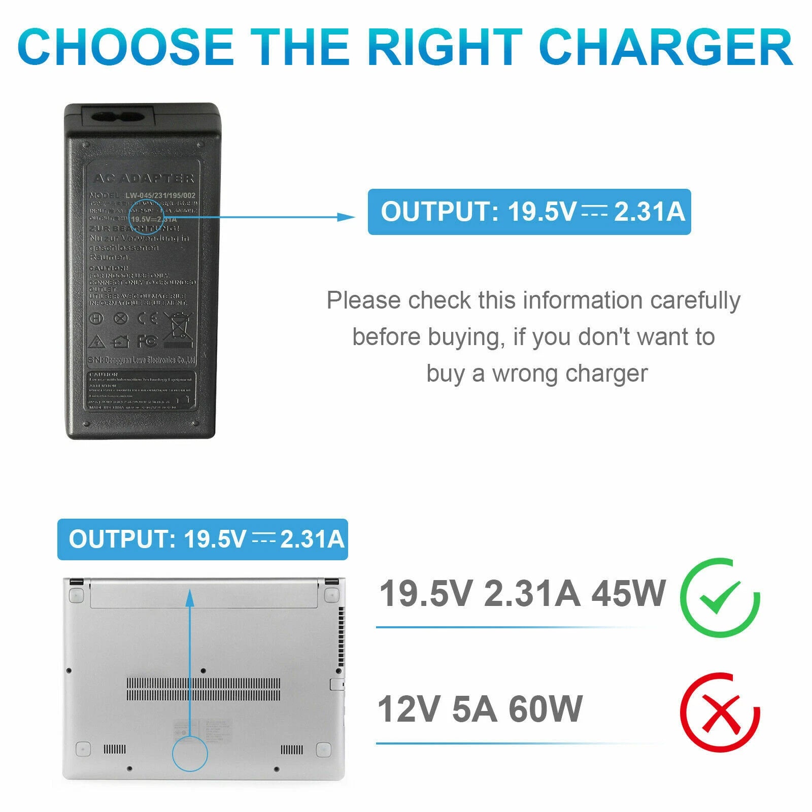 Power Charger Adapter for Hp Spectre Ultrabook 13 HP Pavilion HP Stream Cord