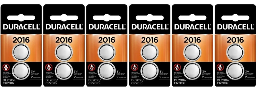 12 FRESH CR2016 ECR2016 DL2016 3v Duracell Batteries EXP 2027