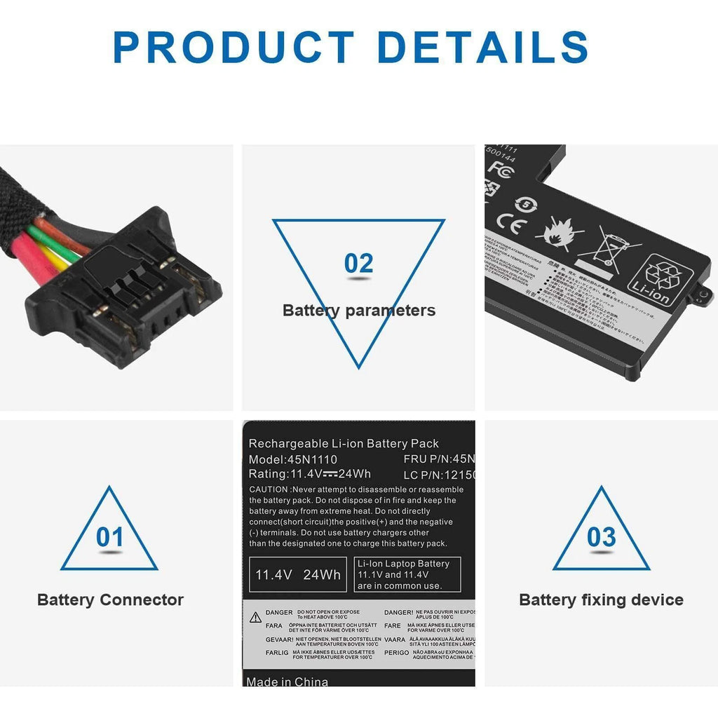 Laptop Battery For Lenovo ThinkPad T440 T450 T450S T460 X240 X250 X260 45N1773