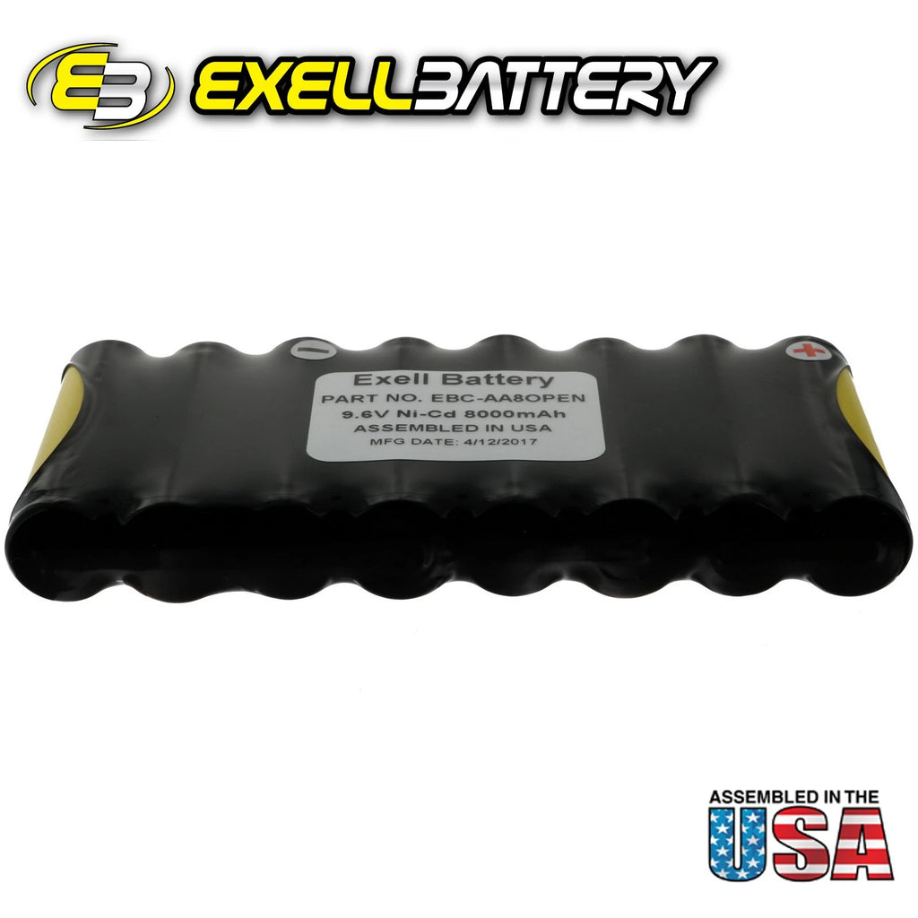 Exell Custom 9.6V 800mAh (8xAA) NiCd Battery Pack
