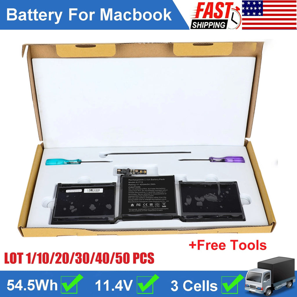?LOT 1-50 A1713 A1706 Battery for Apple MacBook Pro 13''A1708 Late 2016 Mid 2017