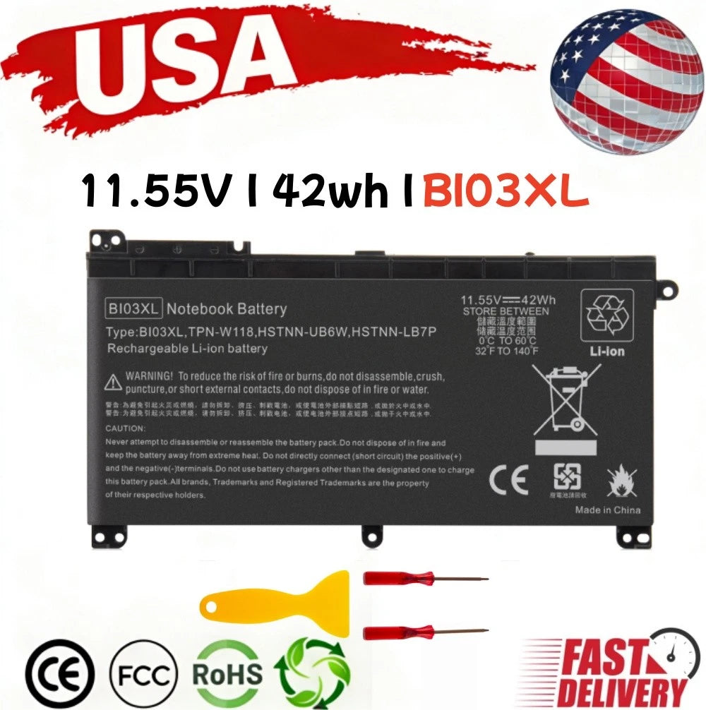 BI03XL ON03XL Battery For HP Pavilion X360 13-U 844203-850 844203-855 Fast ship