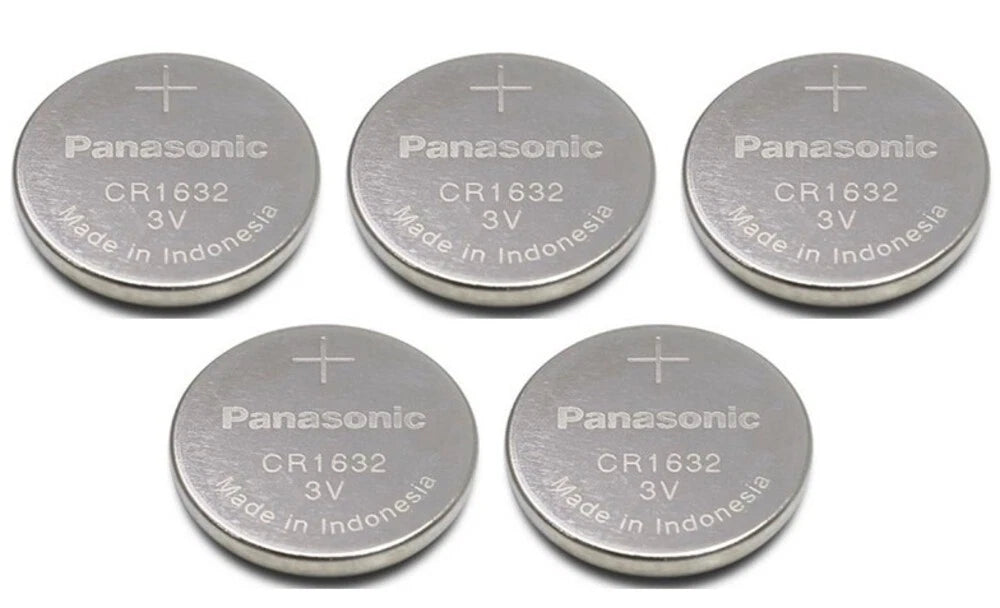 Panasonic CR1632 3 Volt Lithium Coin Battery pack of 5