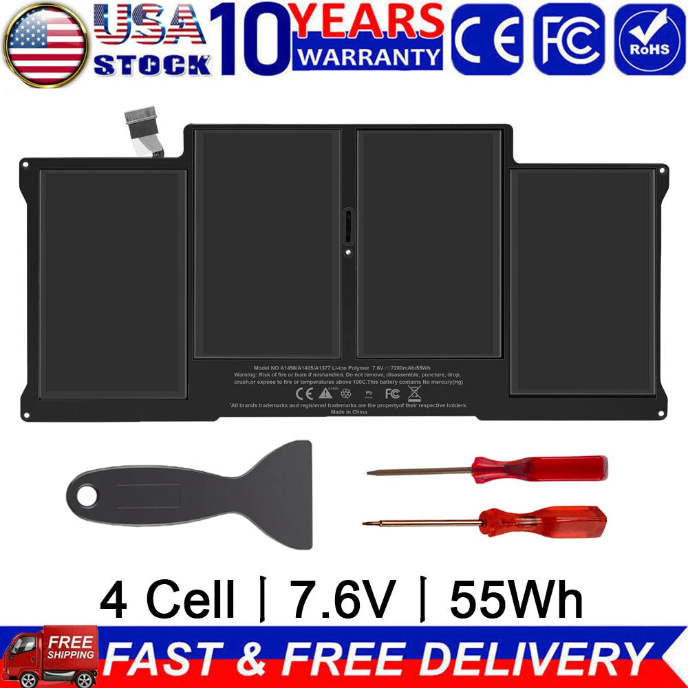 A1466 A1369 A1496 A1405 A1377 Battery / Charger for Apple MacBook Air 13''