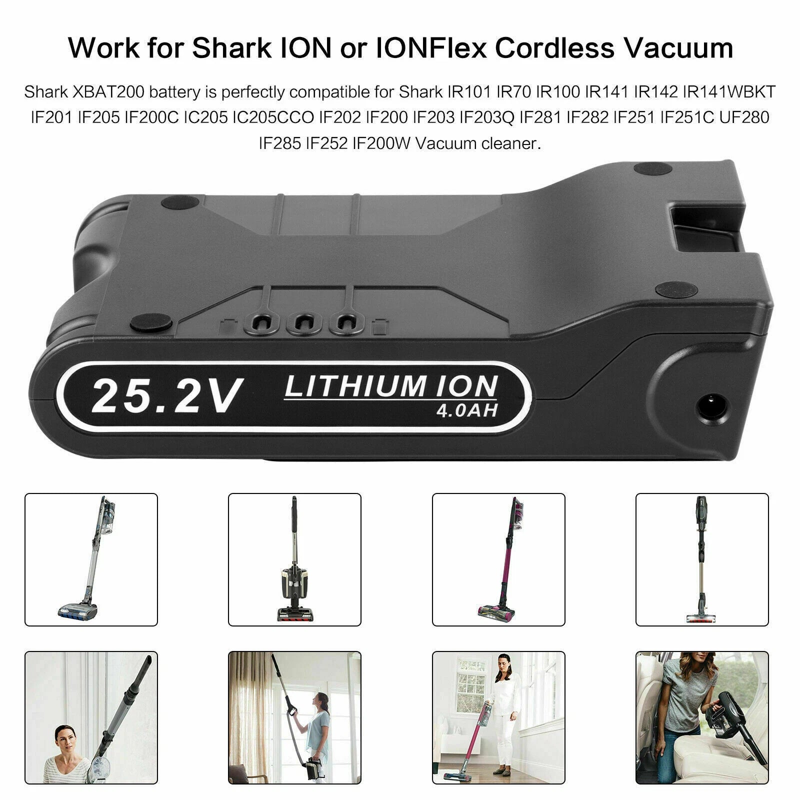 4.0Ah XBAT200 Lithium Battery For Shark ION Rocket IONFlex Cordless Vacuum New