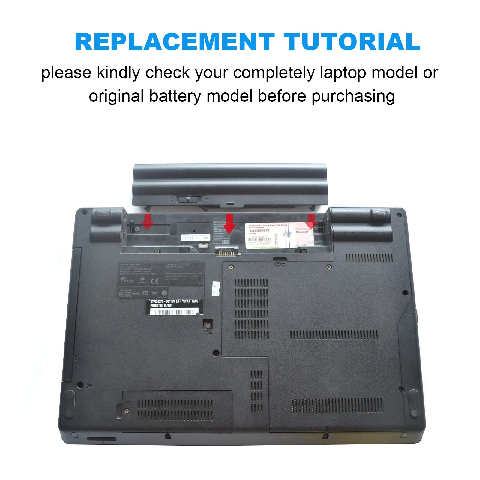 55++ 6/9Cell Battery for ThinkPad T410 T420 T510 T520 SL410 SL510 E420 E425 E520