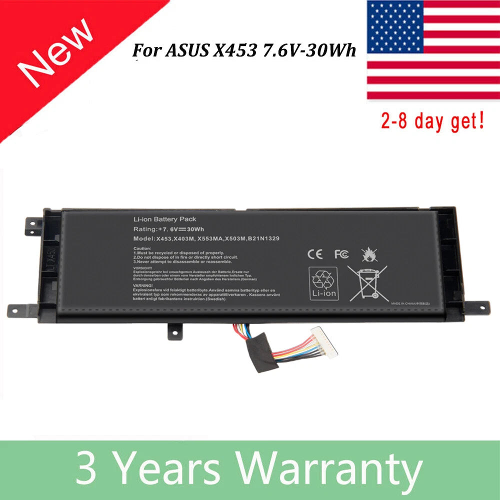 NEW Brand Battery B21N1329 7.6V 30Wh For Asus X553M X553MA X453 X453MA