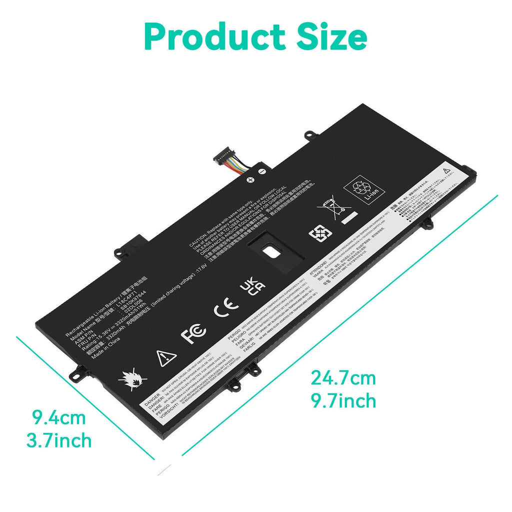 L18C4P71 L18L4P71 L18M4P72 Battery For Lenovo ThinkPad X1 Carbon 7th Gen 51Wh