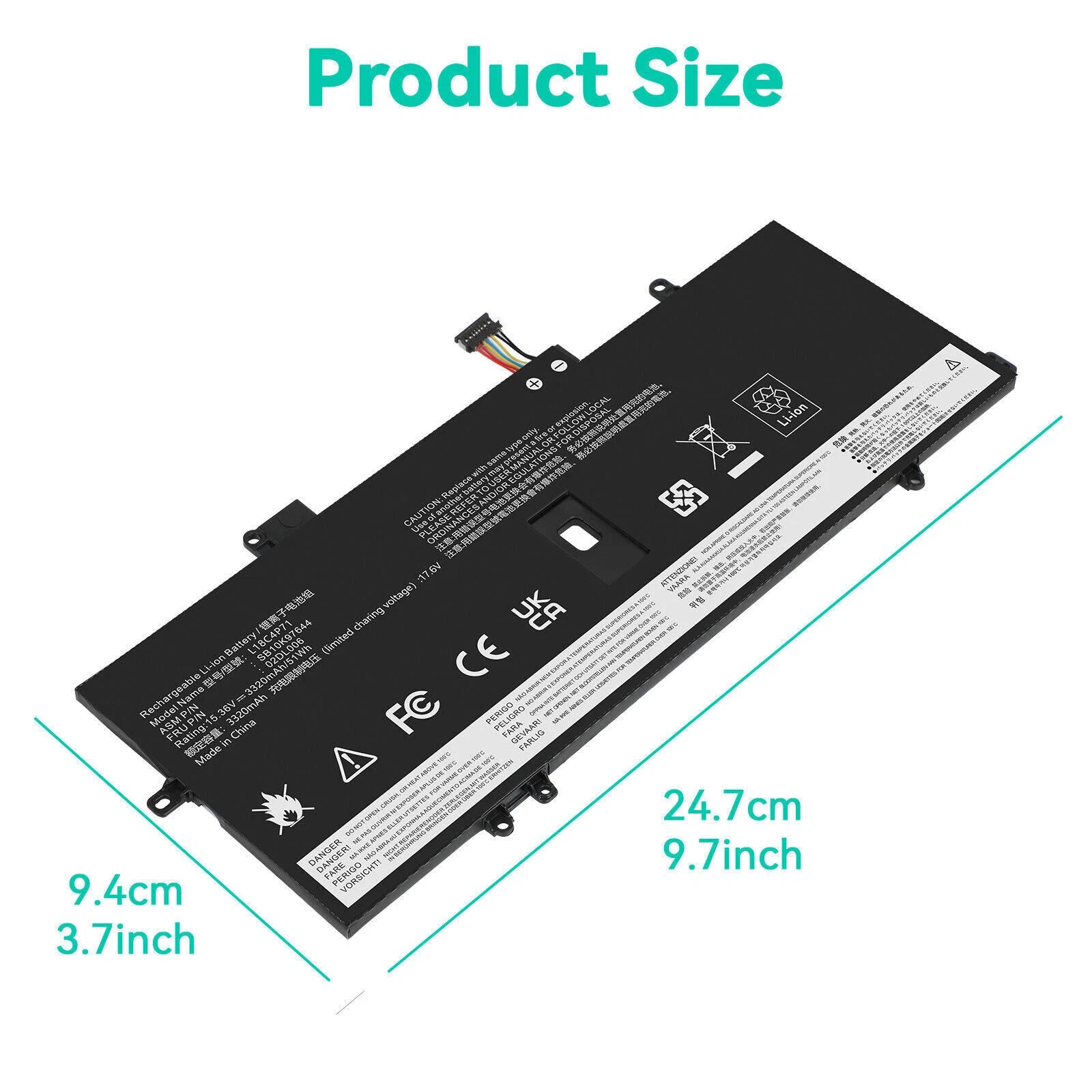 L18C4P71 L18L4P71 L18M4P72 Battery For Lenovo ThinkPad X1 Carbon 7th Gen 51Wh