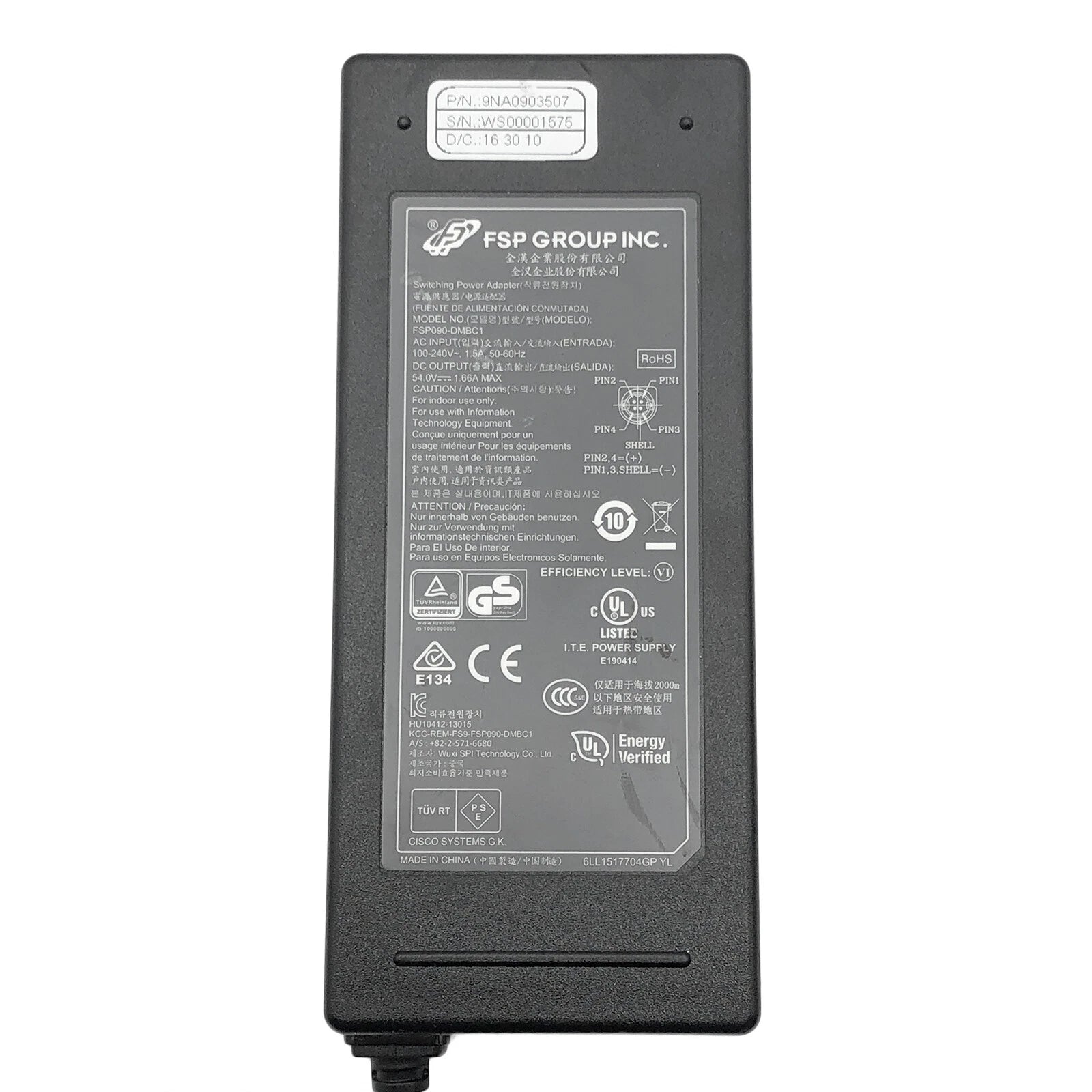 NEW Original FSP 90W AC Switching Power Adapter FSP090-DMBC1 54V 1.66A 4Pin Plug