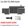 74.9Wh A1582 Battery For Apple MacBook Pro Retina 13" A1493 A1502 2013 2014 2015