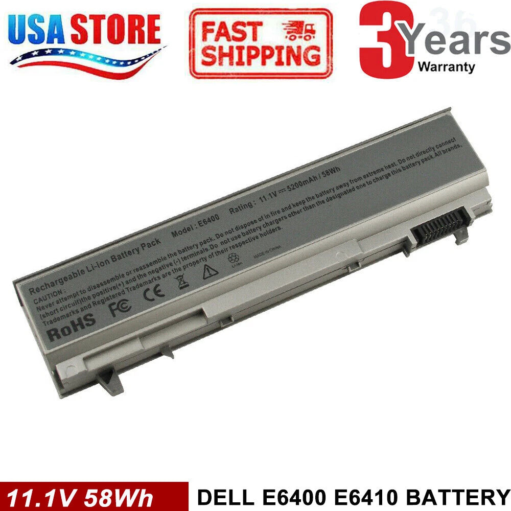 For Dell Latitude E6400 E6410 E6500 E6510 KY477 PT434 W1193 BATTERY Bateria