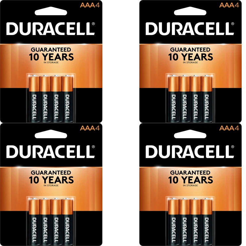 16 Count Duracell AAA Coppertop Alkaline Long Lasting Batteries