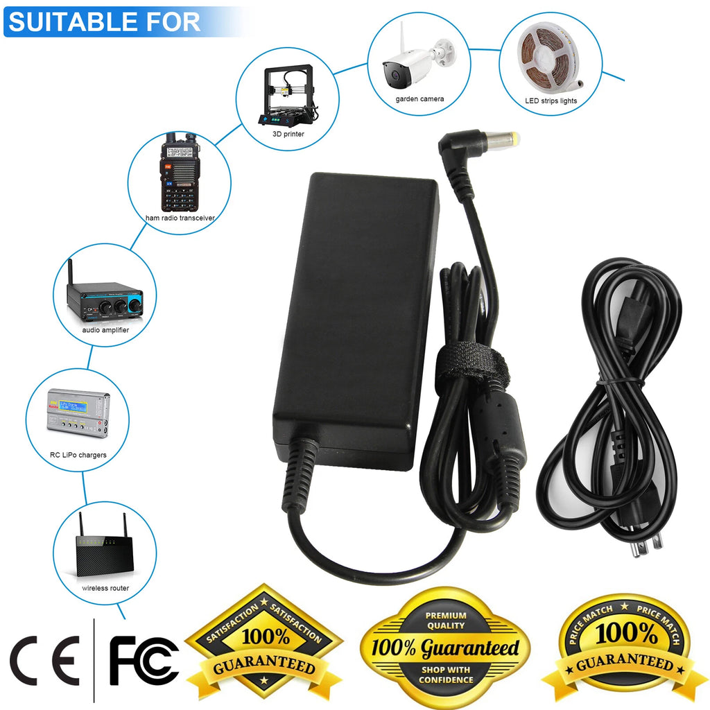 NEW! LCD AC Power Supply Adapter DC 12 Volt 5 Amp (12V 5A) LCD Monitor Laptop