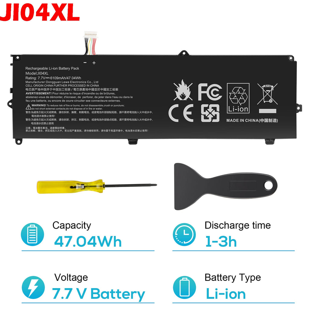 Replacement JI04XL Battery For HP Elite x2 1012 G2 901307-541 HSTNN-UB7E 47.04Wh