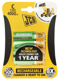 JCB C 4000 Mah Precharged Rechargeable Batteries Pack of 2