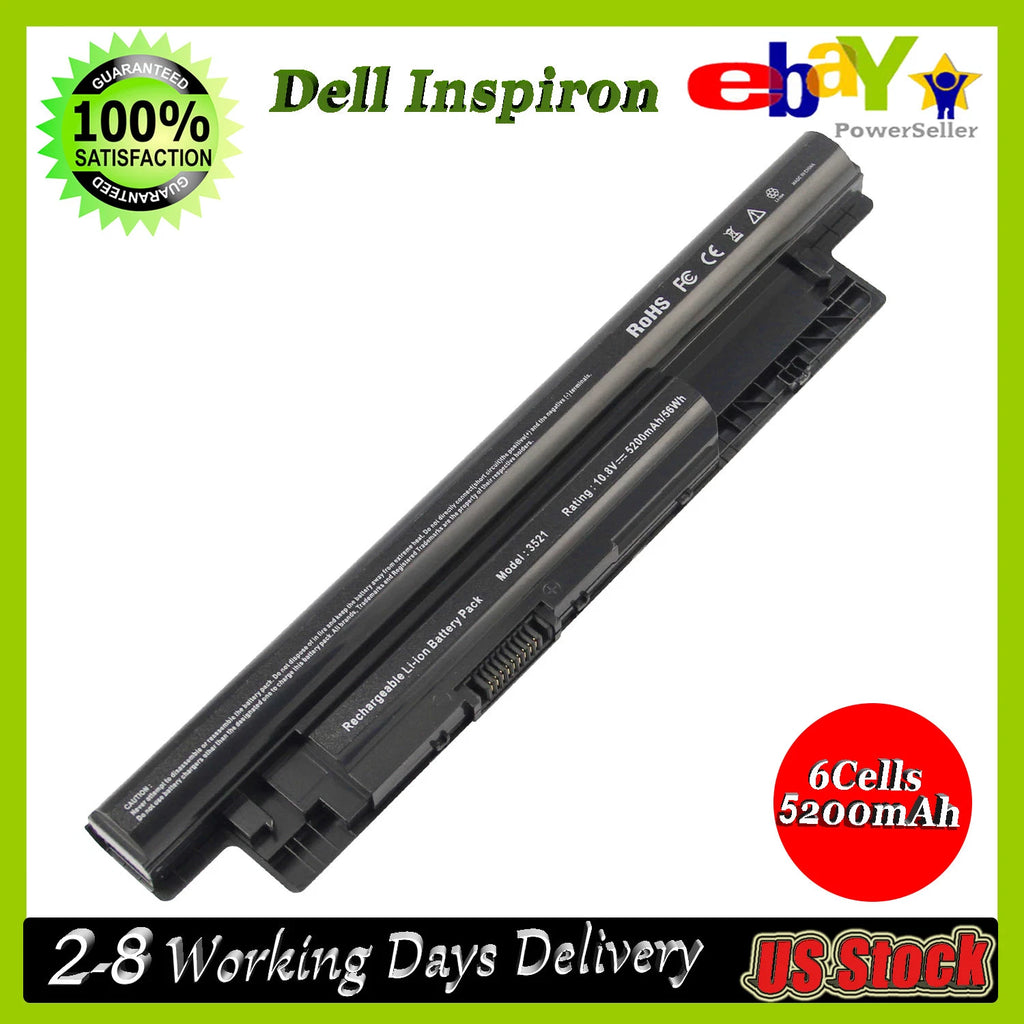5200mAh Laptop Battery for Dell Inspiron 15-3521 17-3721 Battery XCMRD 11.1V