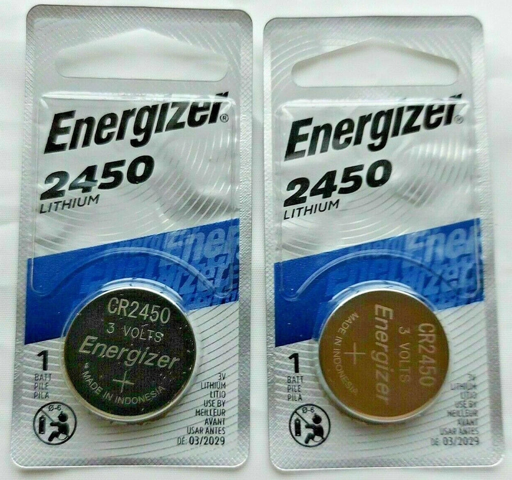 Energizer ECR2450 CR2450 (2 piece) BR2450 Lithium 3V Battery New AuthorizedSellr