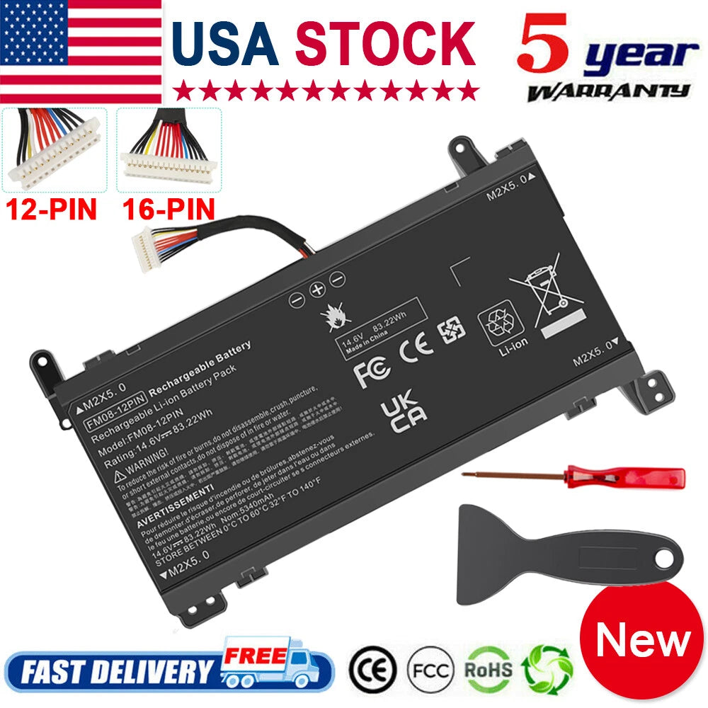 FM08 Battery for HP Omen 17-an014ng HSTNN-LB8B 922753-421 922977-855 17-AN053NR