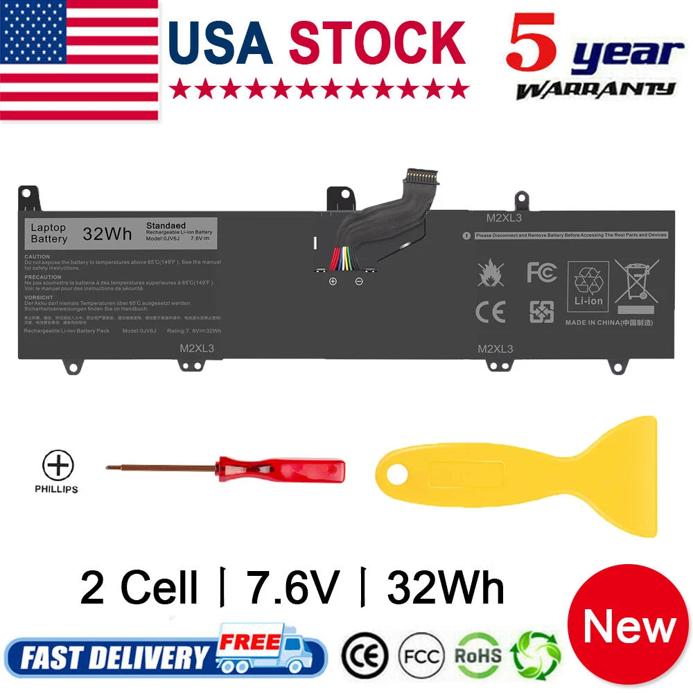 FOR DELL INSPIRON 11 3162 3168 2-Cell BATTERY 7.6V 32Wh 0JV6J PGYK5 8NWF3 OJV6J