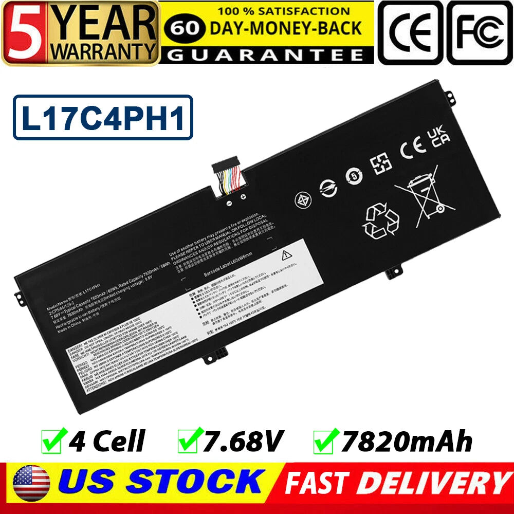 ?New Battery For Lenovo Yoga 7 Pro-13IKB C930 C930-13IKB 81C4 L17C4PH1 L17M4PH1