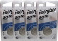 Energizer 2016 3V Lithium Button Cell Battery Original Retail Pack, 2x2 Packs...
