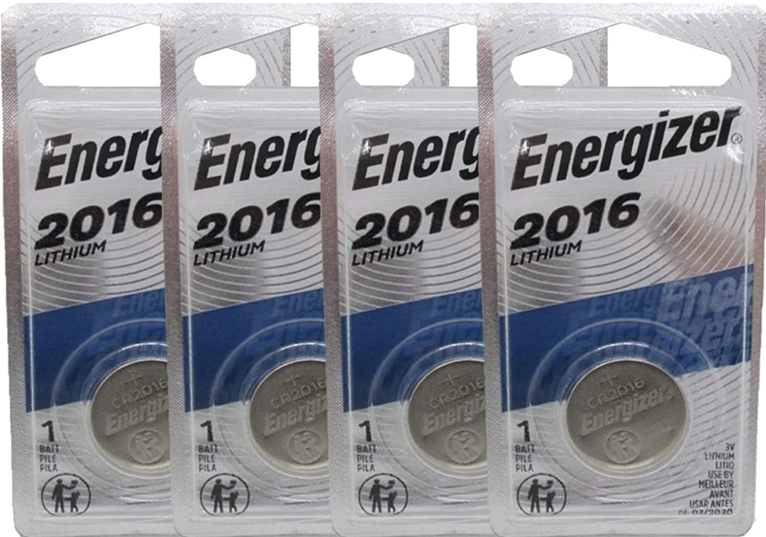 Energizer 2016 3V Lithium Button Cell Battery Original Retail Pack, 2x2 Packs...