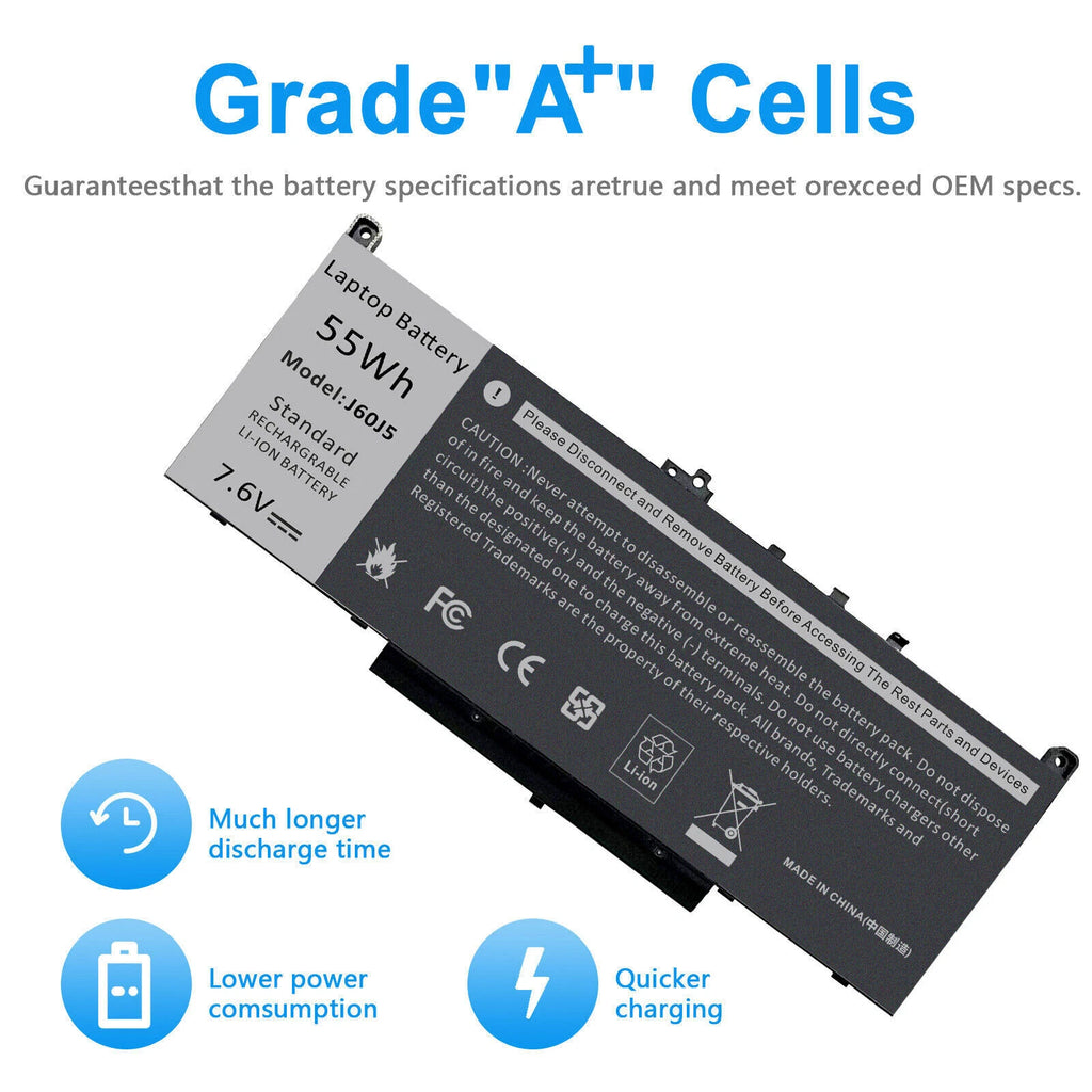 J60J5 Battery For Dell Latitude E7270 E7470 Series Laptop R1V85 451-BBSX 451 US
