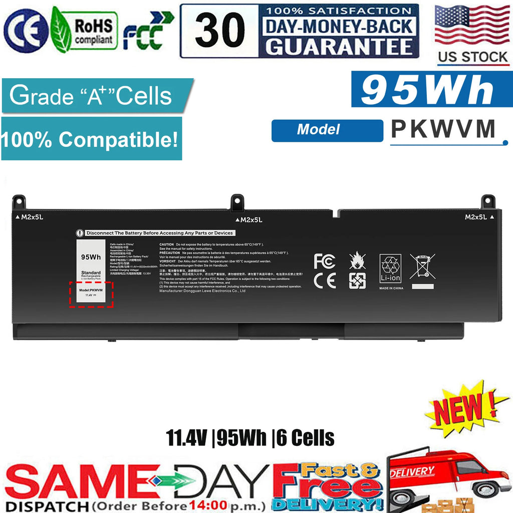?PKWVM Battery For Dell Precision 7550 7560 7750 7760 Mobile Workstation 95Wh US