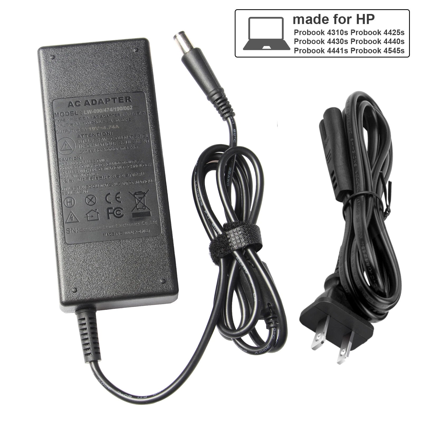For HP Pavilion Dv4 Dv4z DV6-6C35DX 90W 19V 4.74A Adapter Charger Power Supply