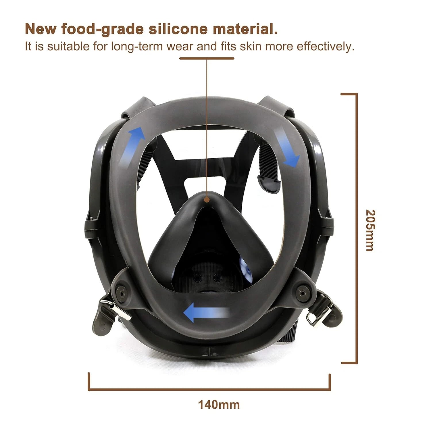 Full Face Gas Mask Painting Spraying Respirator w/Filters Kit for 6800 Facepiece