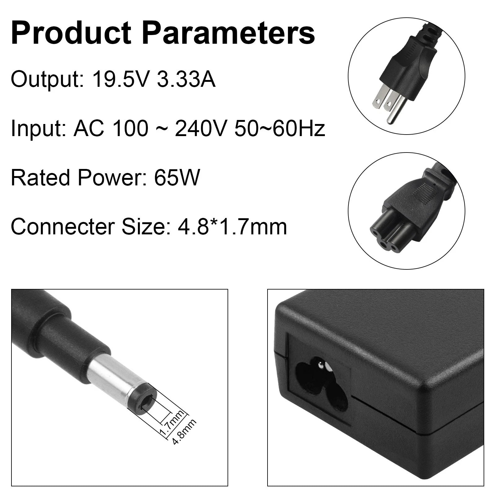 AC Adapter Charger Supply Cord for HP ENVY Ultrabook 4-1017NR 4-1015DX 4-1019WM