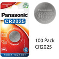 100 Pcs Panasonic CR2025 3V Lithium 2025 Coin Cell Battery FRESH