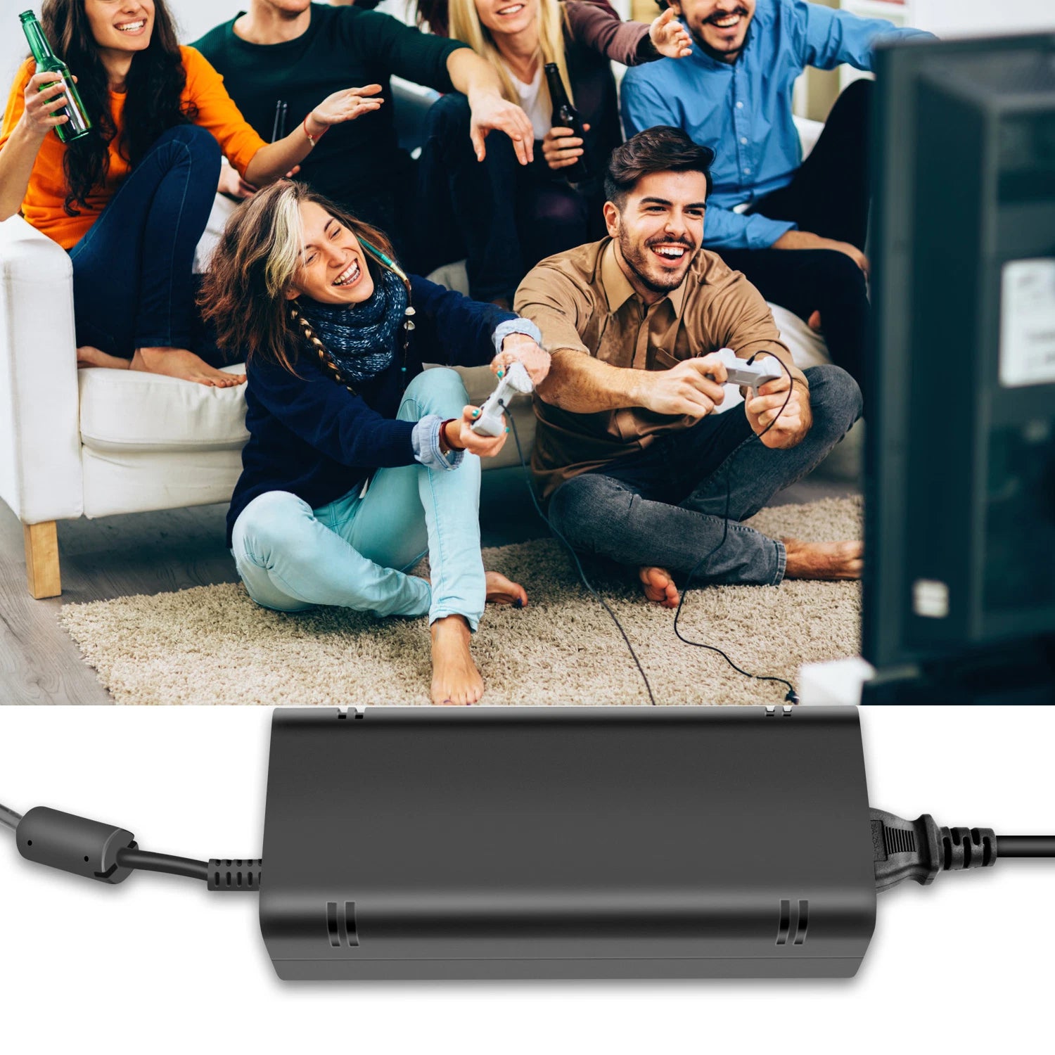 New SLIM AC Power Supply Brick Charger Adapter Cable Cord for Microsoft Xbox 360