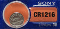 SONY CR 1216 CR1216 Lithium Coin Battery 3V