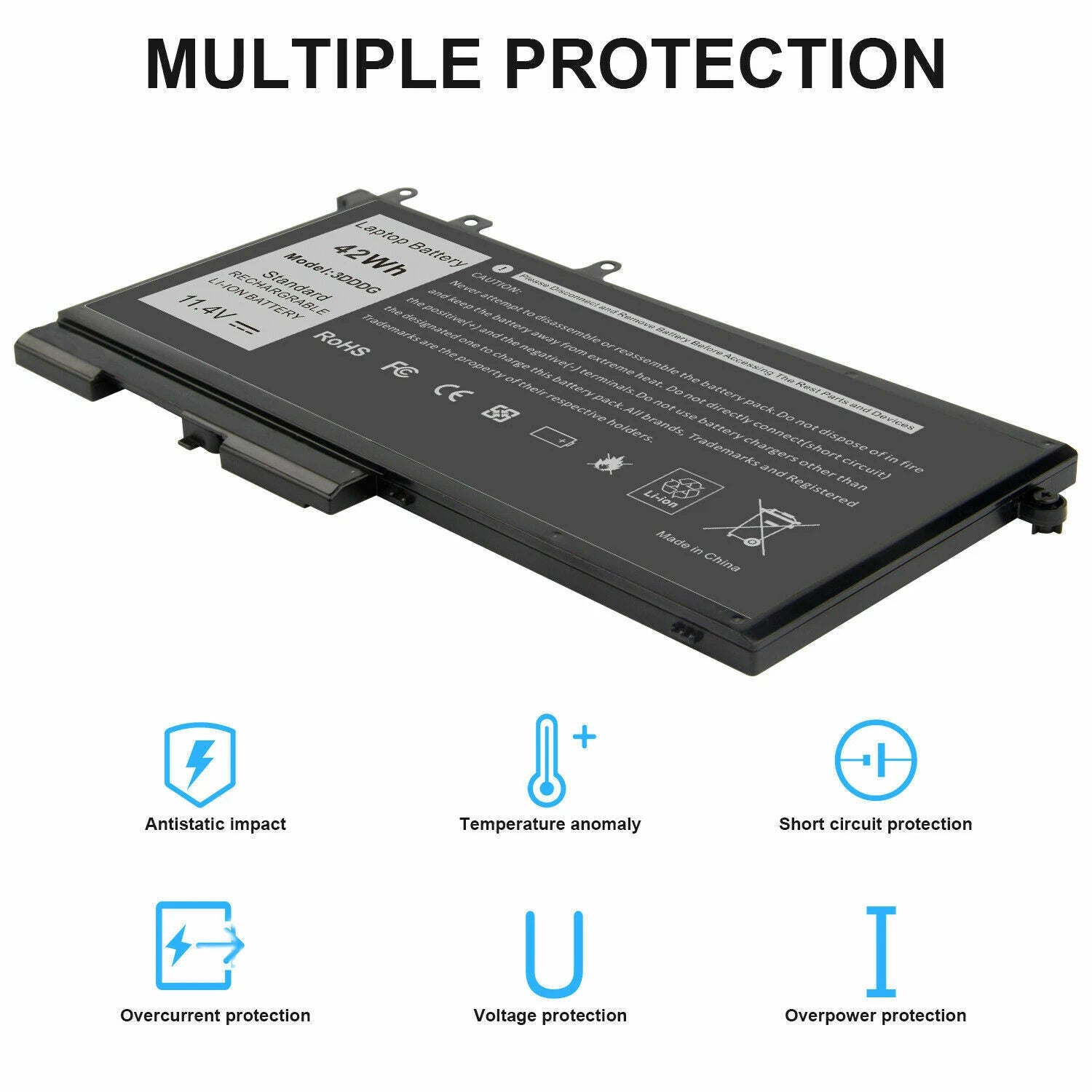 3DDDG Battery for Dell Precision 3520 3530 Latitude E5280 E5480 E5490 5580 93FTF