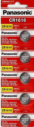 CR 1616 PANASONIC LITHIUM BATTERIES (5 piece) 3V Watch New Authorized US Seller