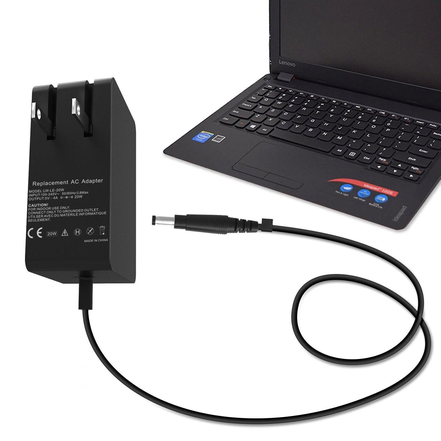 20W 5V 4A AC Adapter Charger For Lenovo Ideapad 100S-11IBY 80R2 MIIX 310-10 USA*
