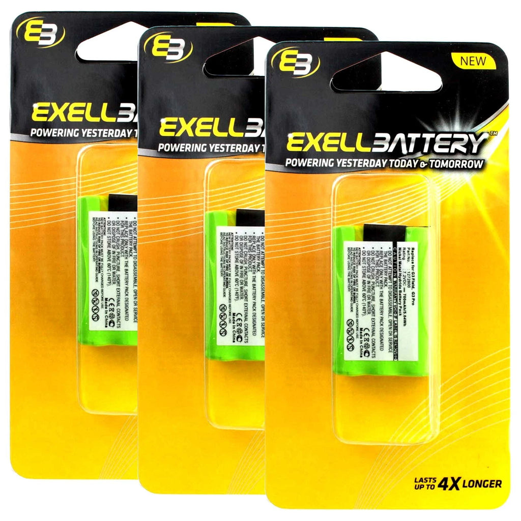 3pc Dog Collar Battery fits Tri-Tronics Field G3 1272800, 1281100 Rev.B Collars