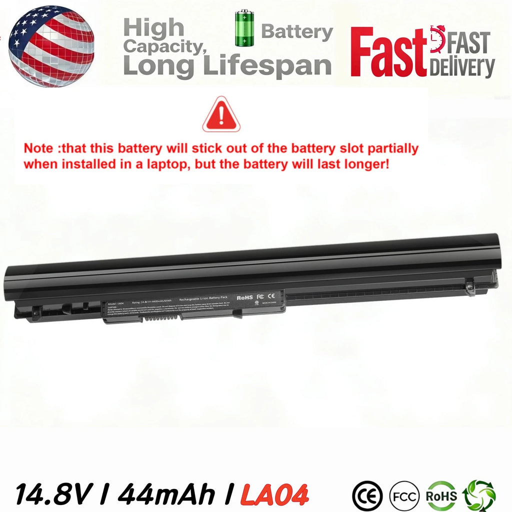 For HP 8-Cell Battery Fit:776622-001 728460-001 752237-001 15-1272wm Laptop LA04