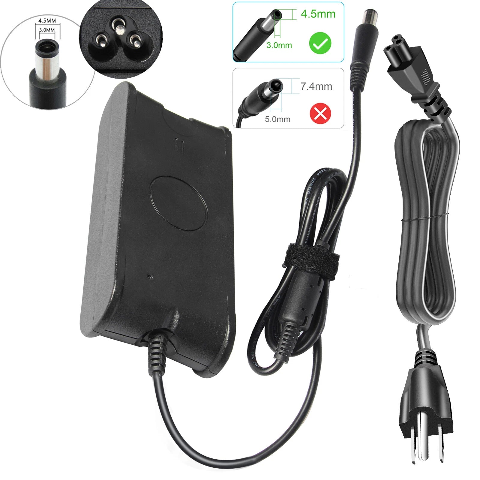 65W Charger For Dell Inspiron 13 15 3000 5000 7000 Laptop Adapter Power Supply