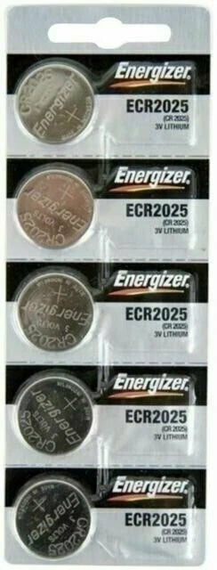 5 pcs Energizer CR2025 CR ECR 2025 3v Battery