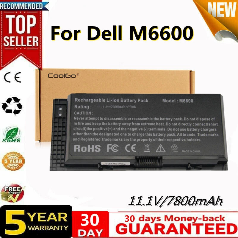 FV993 M6600 Battery for Dell Precision M4800 M4600 M4700 M6700 M6800 FJJ4W 89WH