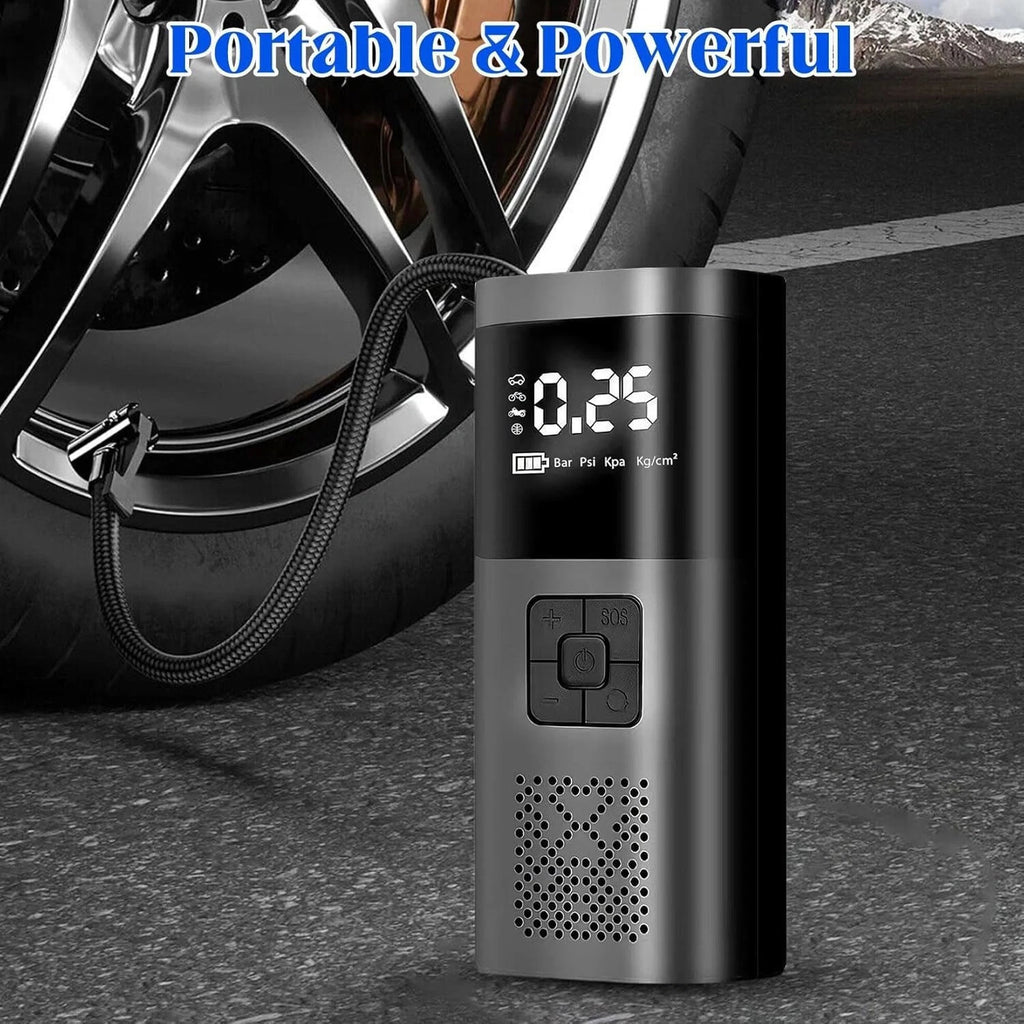 150PSI Tire Fast Inflator Air Pump Compressor LED Light For Car Bike Motor Ball