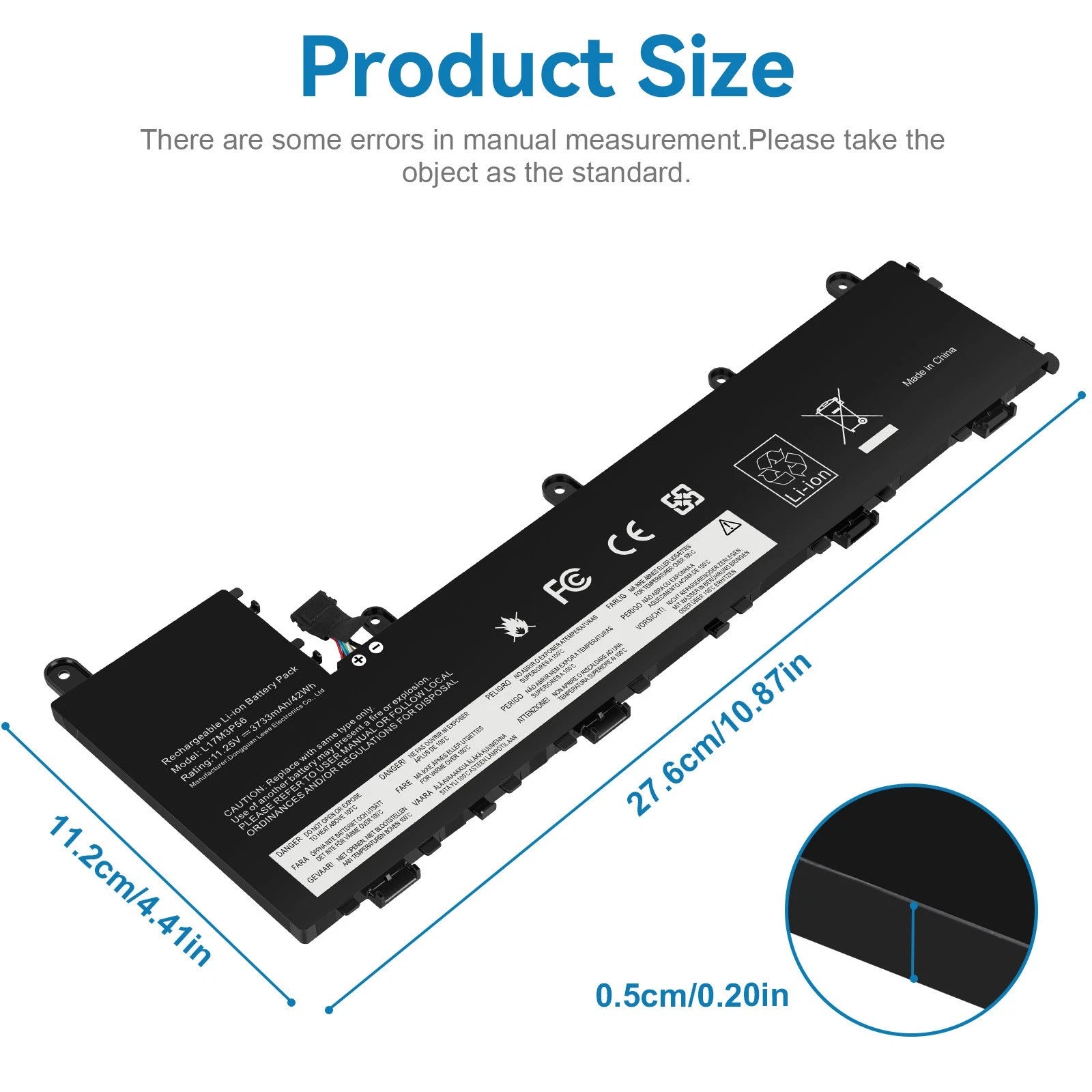 L17L3P54 L17M3P56 01AV486 01AV487 Battery for ThinkPad Yoga 11e 5th Gen 42Wh