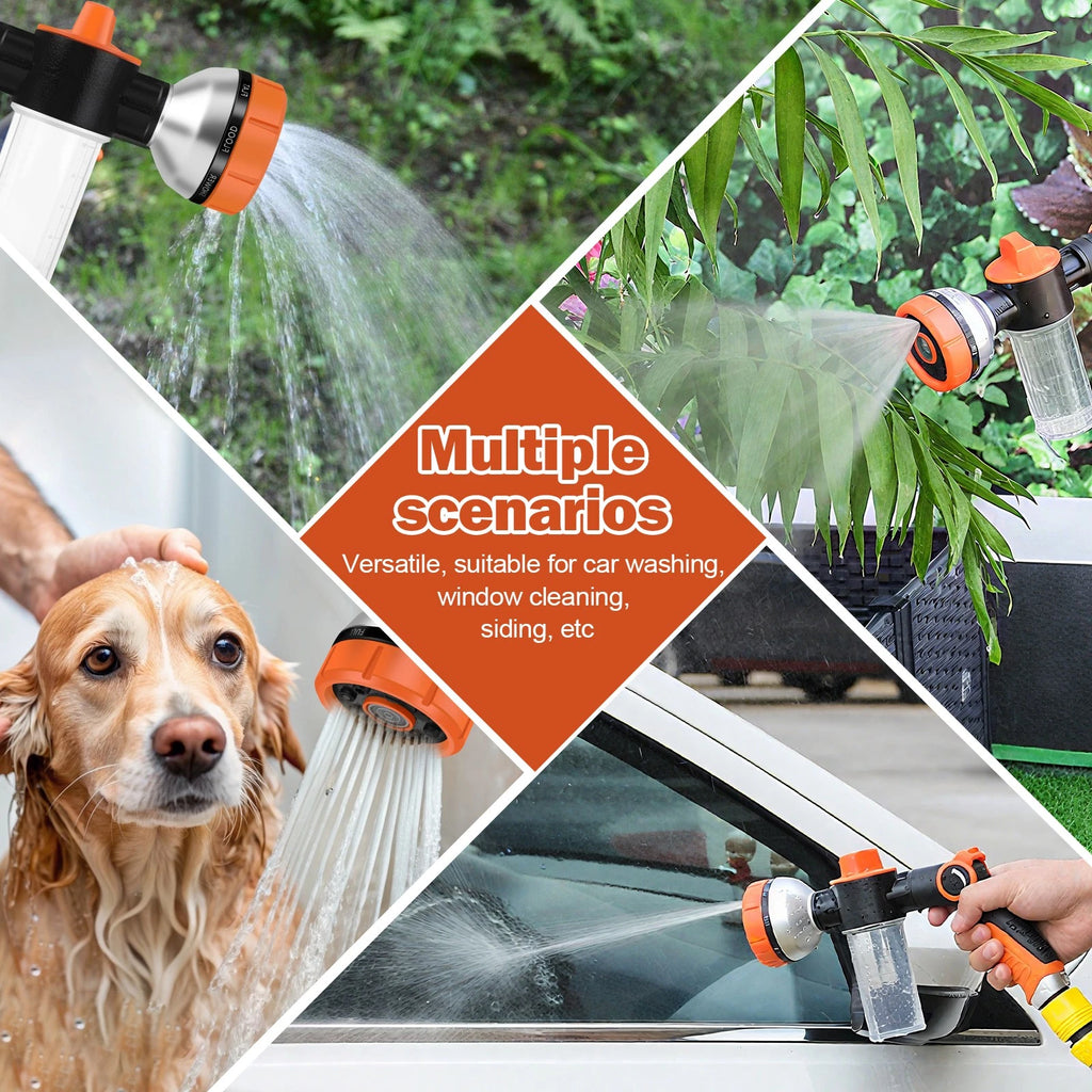 Foam Sprayer Gun, Pressure Nozzle for Car Wash, Watering, Pet Shower with Bottle
