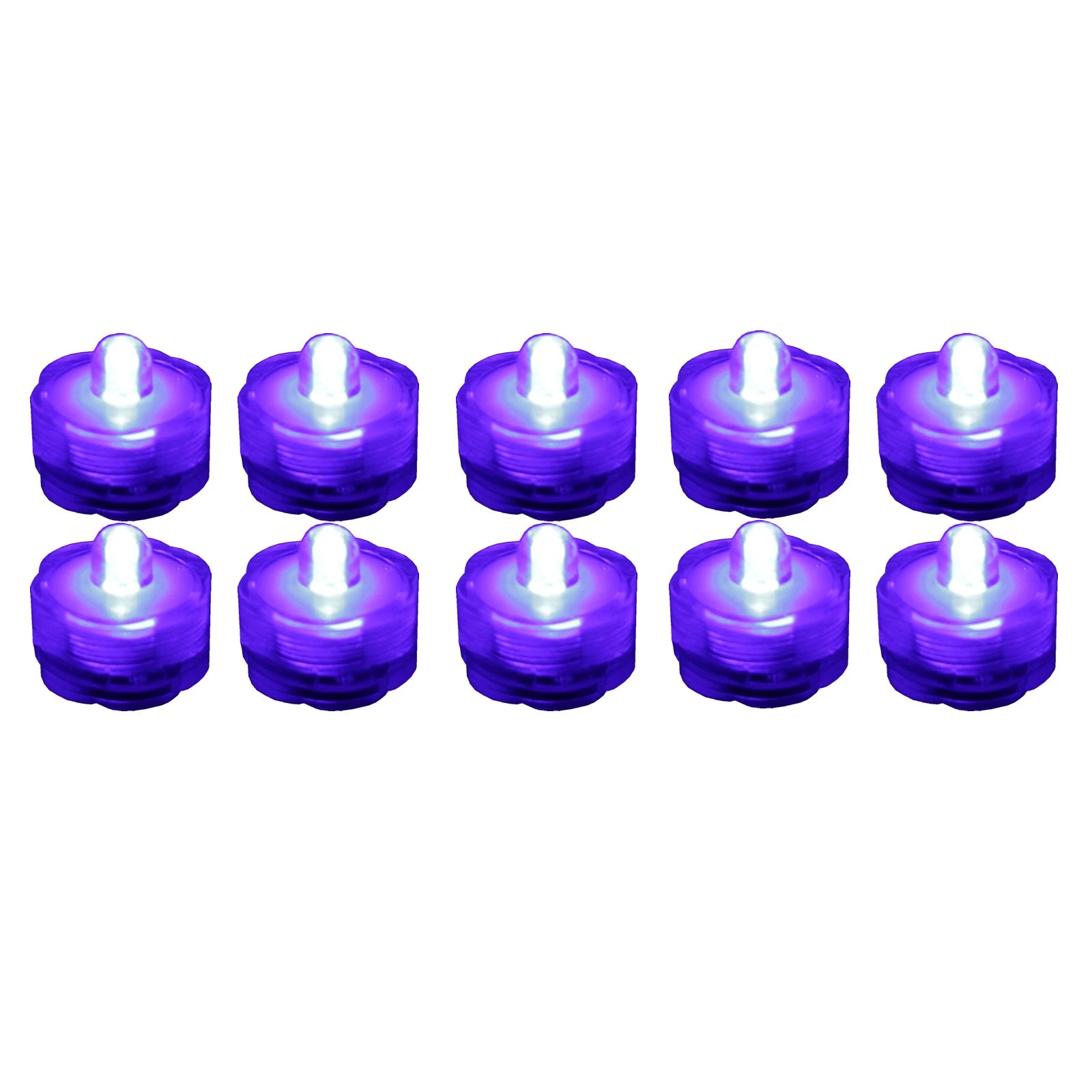 Submersible Waterproof Battery LED Tea Light ~ Wedding Decoration~PURPLE ~ 10 Pa